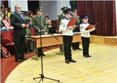 Вступление воспитанников МКК СКГИИ третьего набора в кадетское братство России